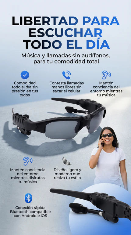 Gafas Tx900 Bluetooth+ 2X1- ESTUCHE Y PAÑO !OFERTA ESPECIAL SOLO POR HOY!