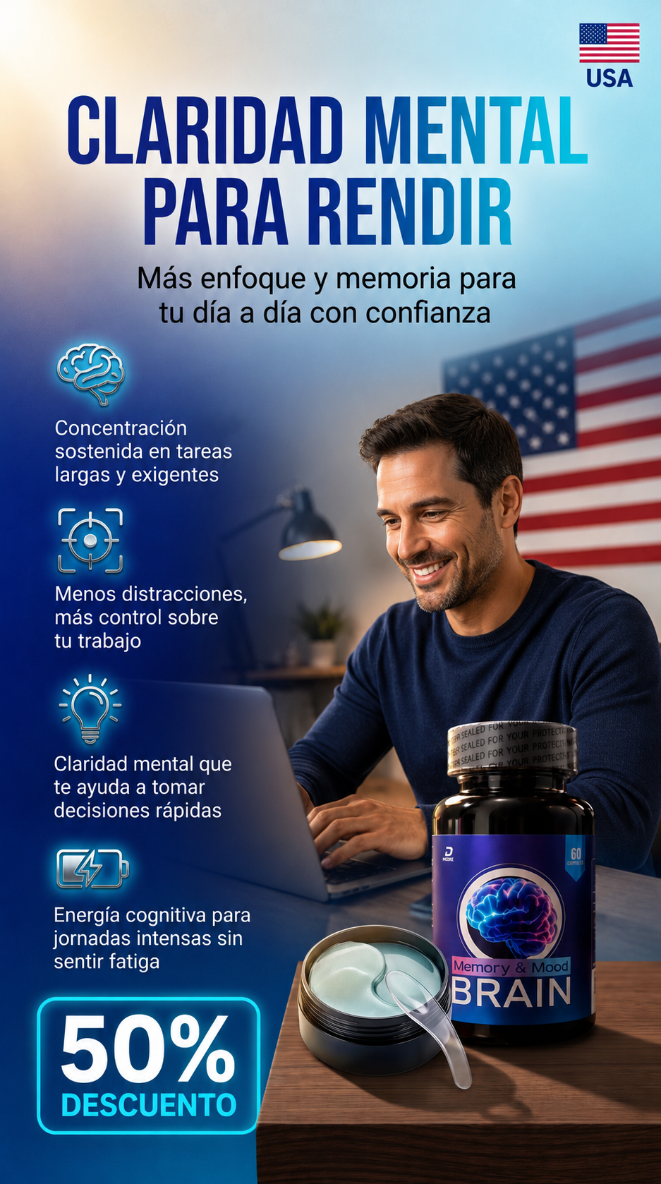 Memory Mood Brain X60 Caps-! MITAD DE PRECIO SOLO POR HOY!