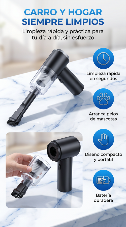 Aspiradora De Mano Mini Para Autos Y Hogar- !OFERTA SOLO POR HOY+ OBSEQUIO GRATIS!