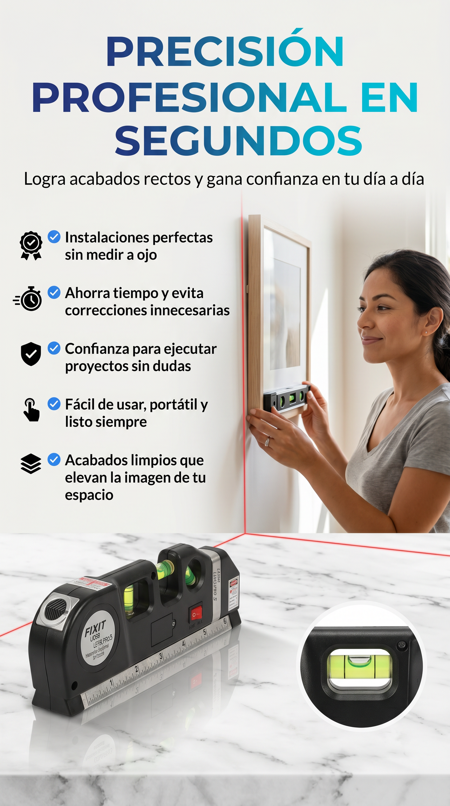 Nivel Laser 4 en 1-PRODUCTO EN TENDENCIA-FACILITA TU VIDA- !SOLO POR HOY!